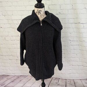 BCBGMAXAZRIA BCBG Charcoal Dolman Knit Cocoon Cardigan Sweater XXS NEW